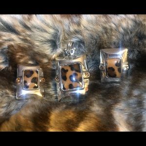 CLIP earrings and silvertone